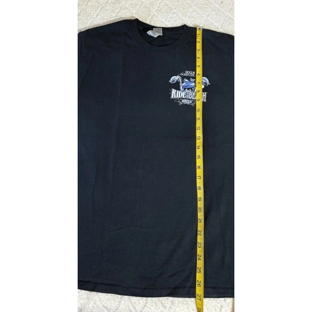 2023 Ocean City MD Ride To The Beach Rally 2 Sided Crab Motorcycle Tee Size M